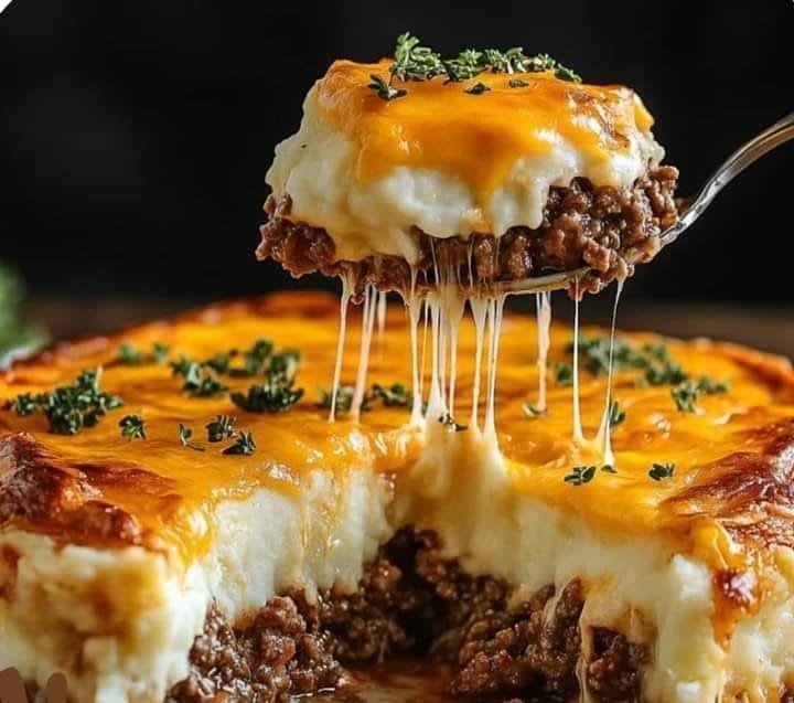Golden-Brown Cheeseburger Pie Recipe 🍔🥧 466136896_2885647681601285_3906397702086805516_n