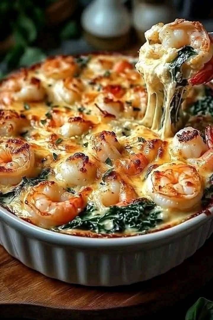 shrimp and spinach with rich and creamy crab cheese 557160440_2855816621475687_2582150571161796772_n