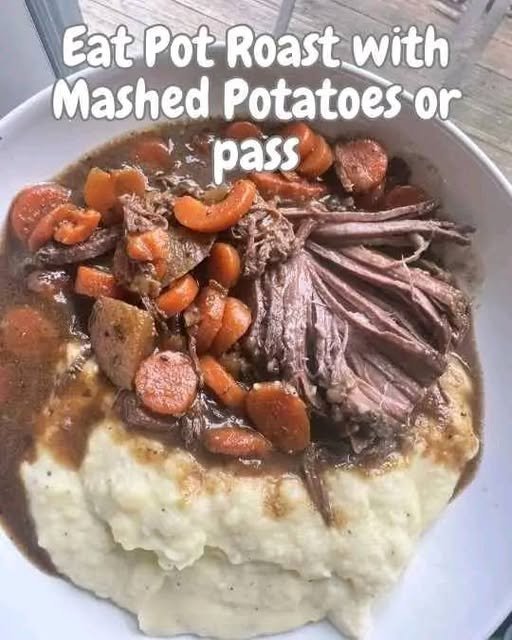 Pot Roast with Mashed Potatoes Recipe 557709459_728290486890388_1689566666600225449_n