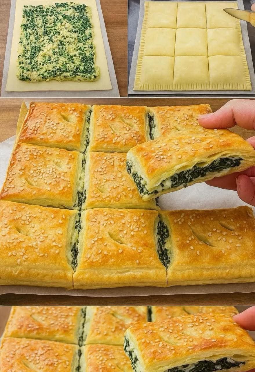 Spinach and Cheese Puff Pastry Squares FB_IMG_1761446835017