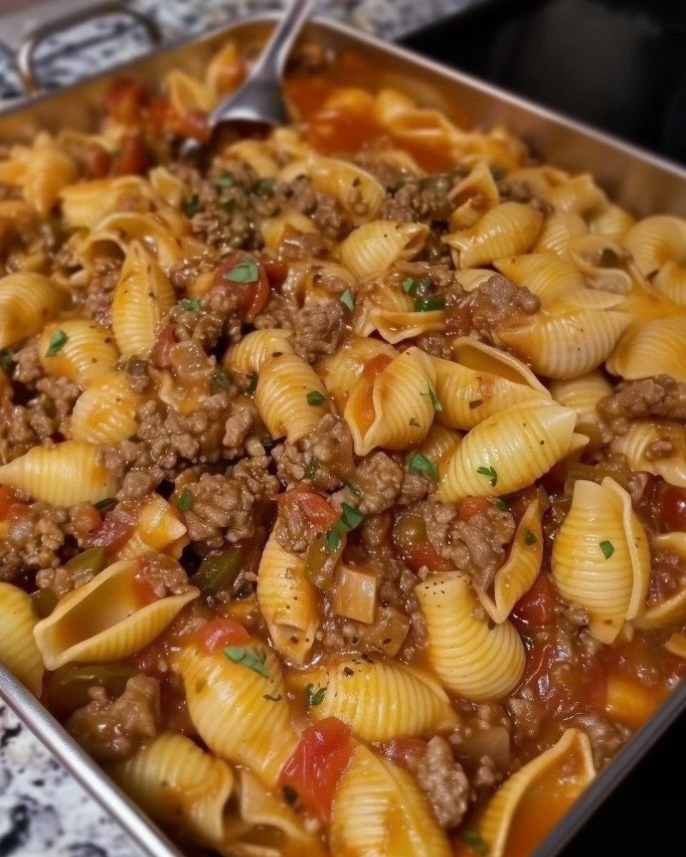 Beef and Shell Pasta Skillet 581434641_2106253293514649_4928131773109911104_n