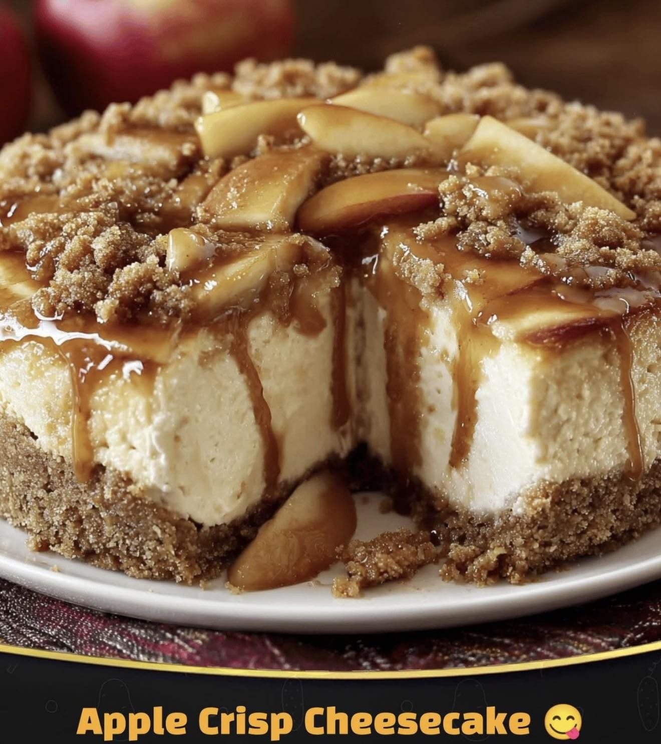 Apple Crisp Cheesecake 582700200_2593089371043932_8211448328510037359_n