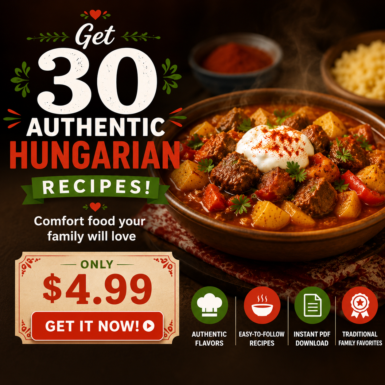 Get 30 Authentic Hungarian Recipes PDF