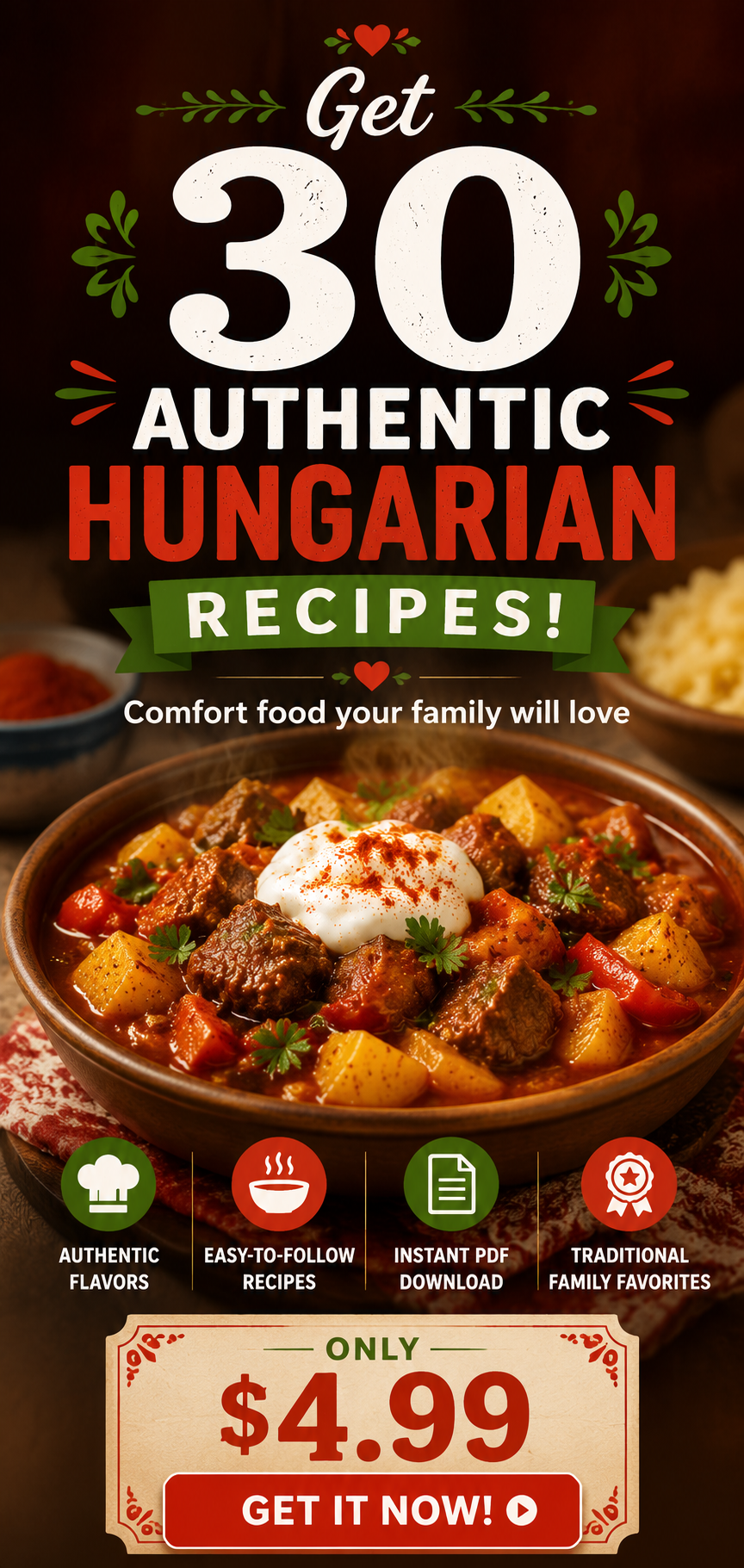 Get 30 Authentic Hungarian Recipes PDF